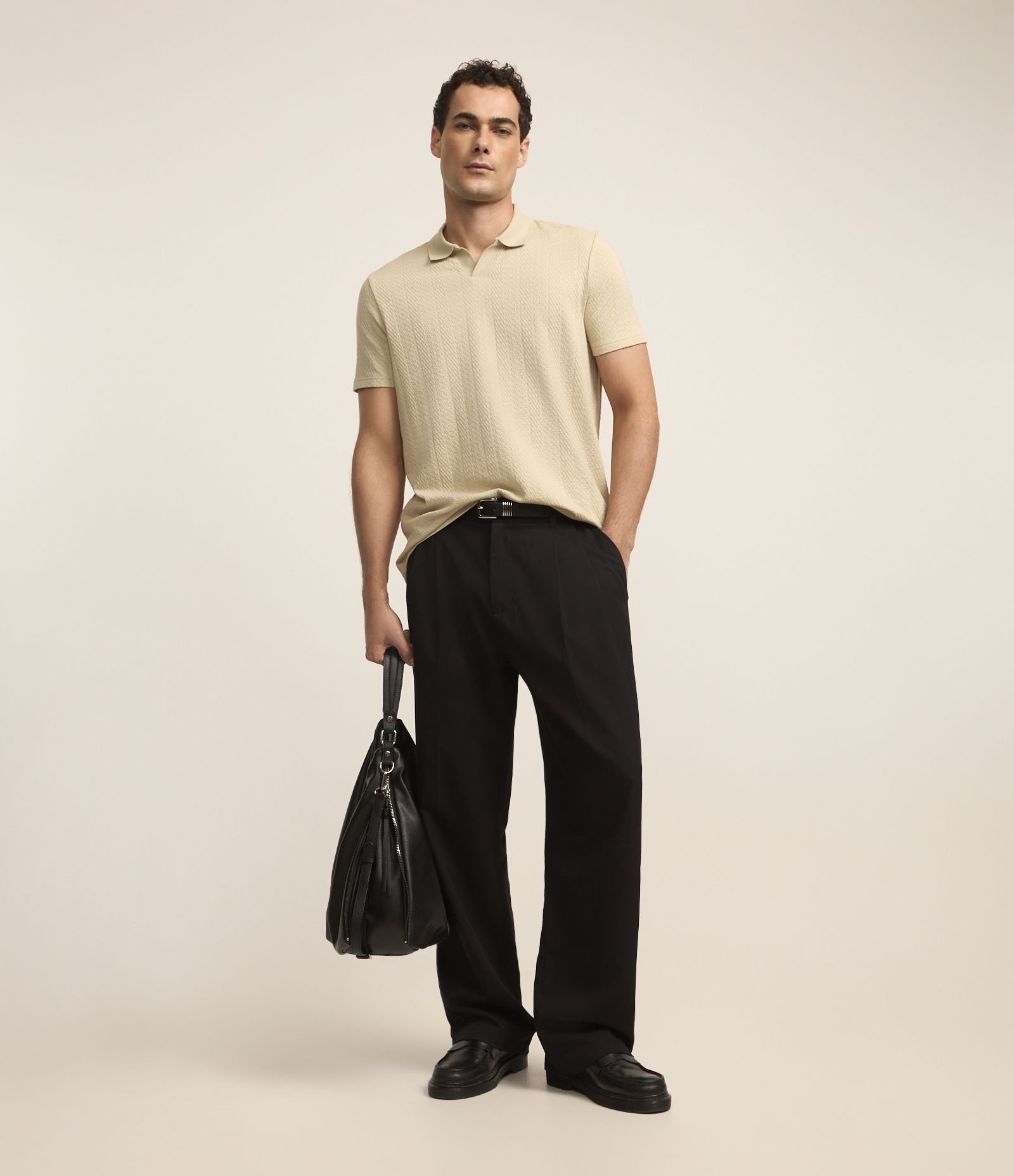 Camisa Polo Regular em Algodão com Textura 2