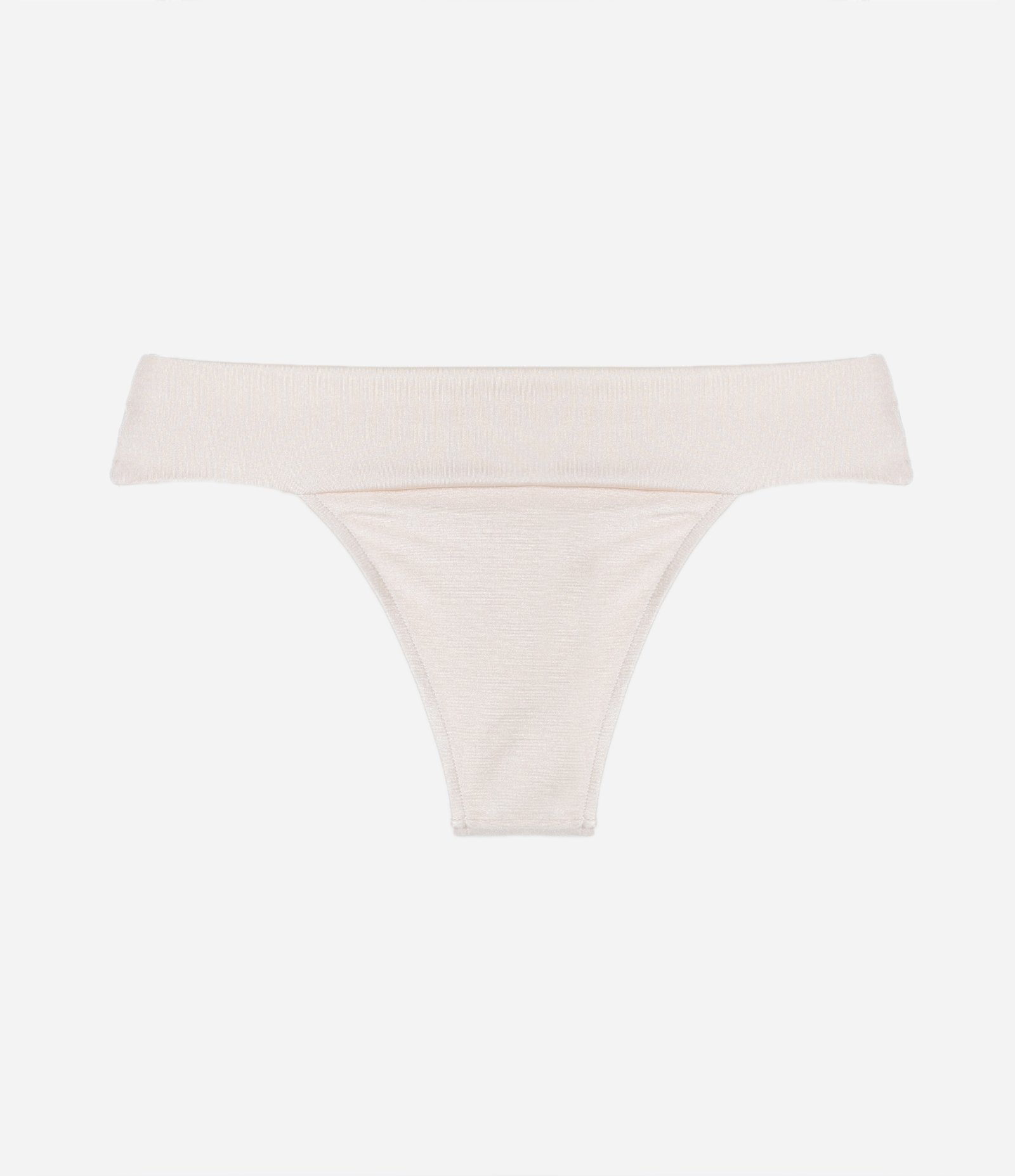 Biquíni Calcinha Hot Pants em Microfibra com Bolinha Metalizada Bege 6