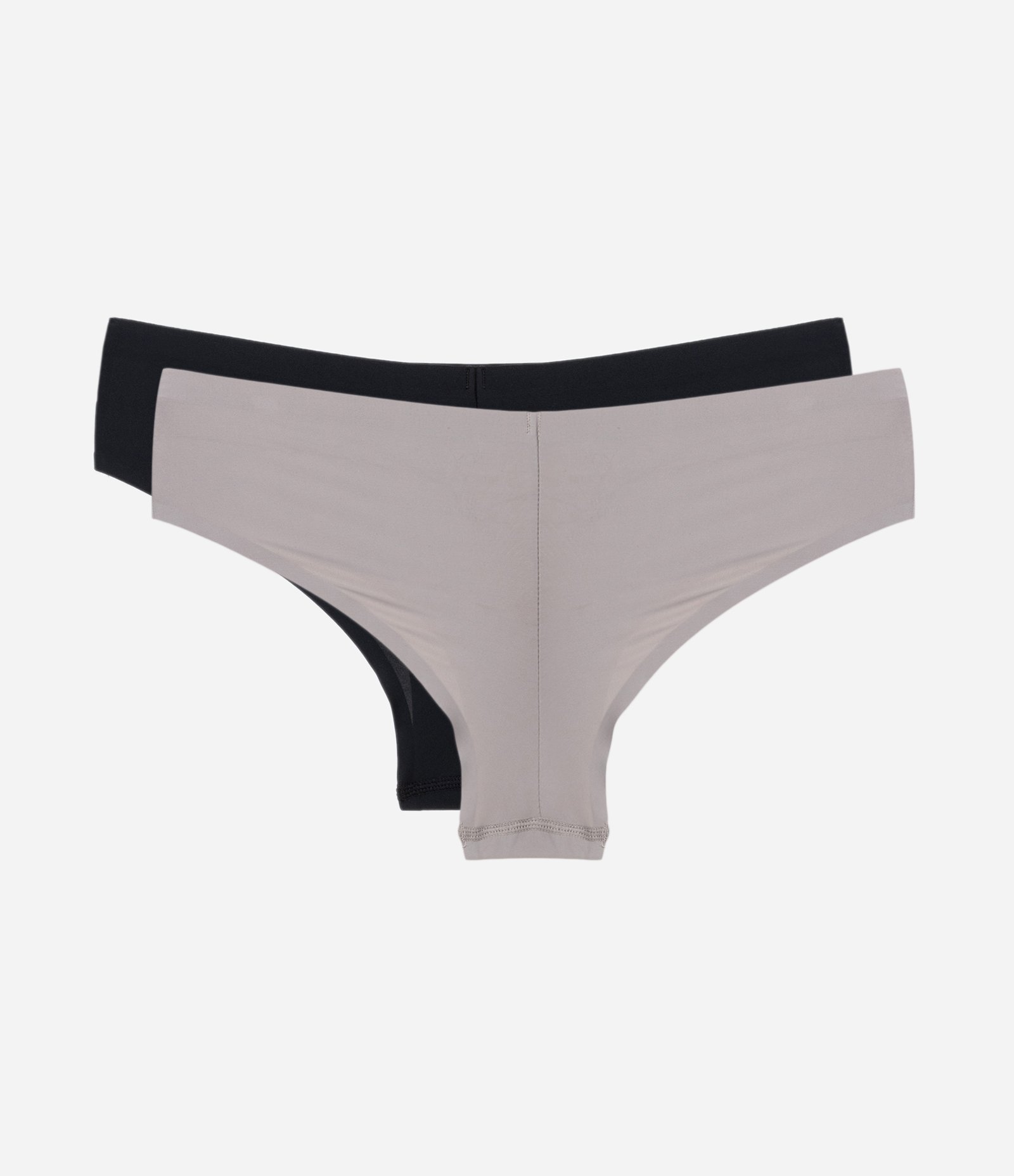 Kit 02 Calcinhas Boyshort em Poliamida Preto/Cinza 2