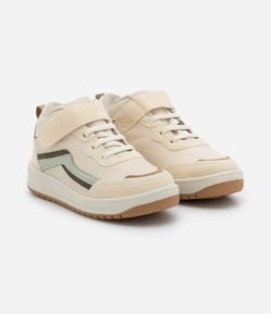 Tênis Infantil Abotinado com Recortes e Tira com Velcro - Tam 20 ao 27