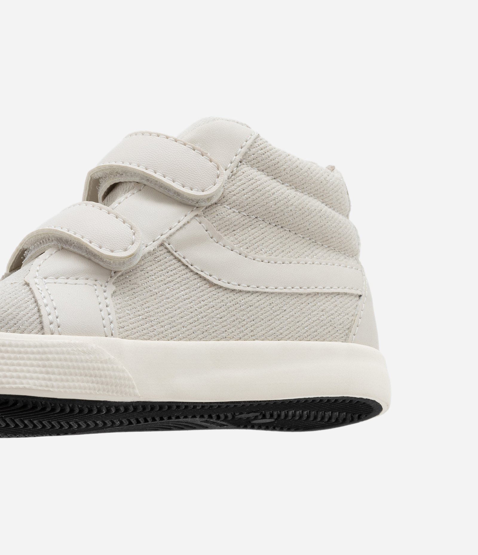 Tênis Botinha Infantil com Velcro e Recortes - Tam 20 ao 27 Off White 2