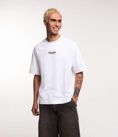 Camiseta Boxy em Algodão e Estampa New Bold Menor preço em Camiseta Boxy em Algodão e Estampa New Bold