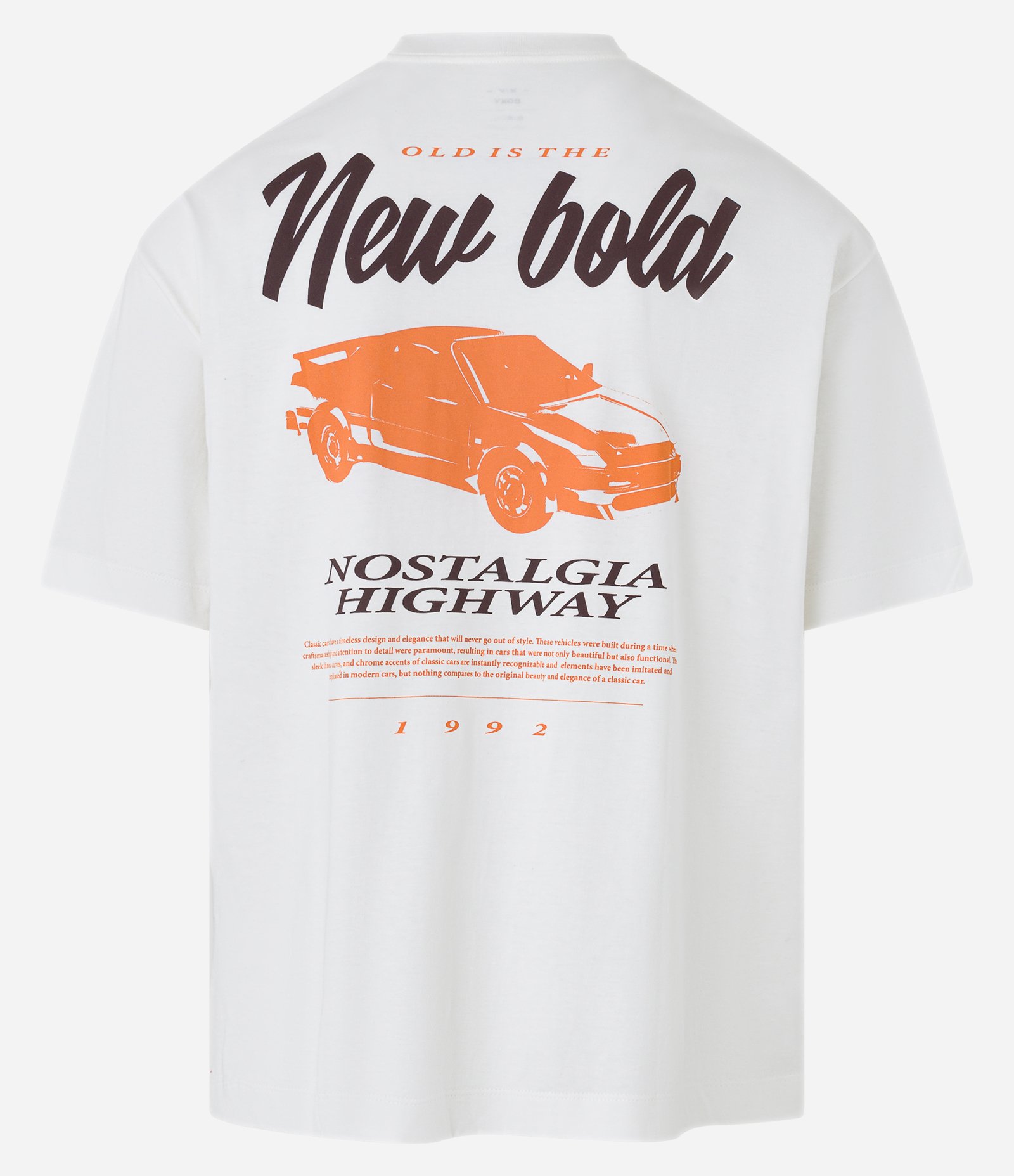 Camiseta Boxy em Algodão e Estampa New Bold Branco 7