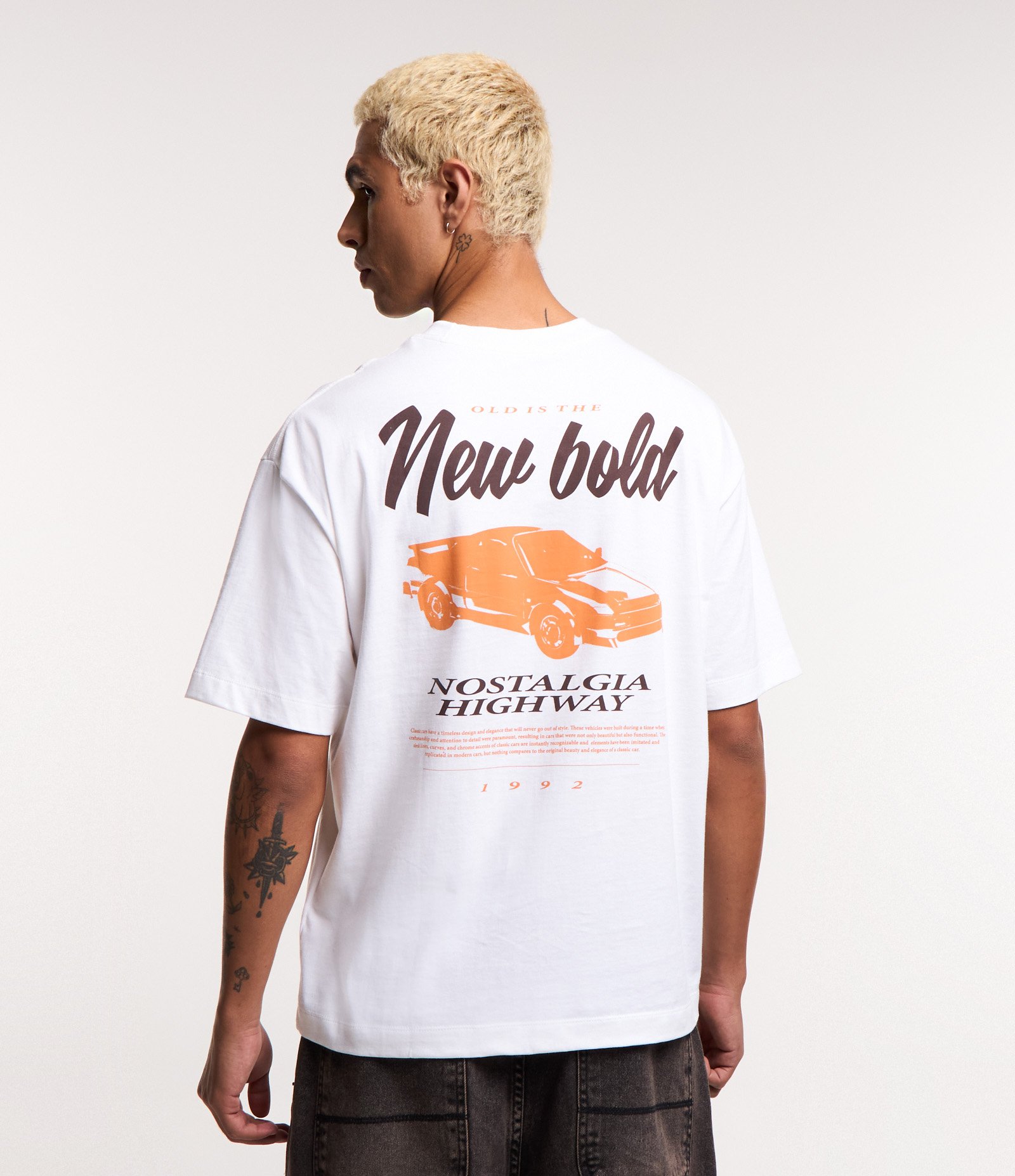 Camiseta Boxy em Algodão e Estampa New Bold Branco 3