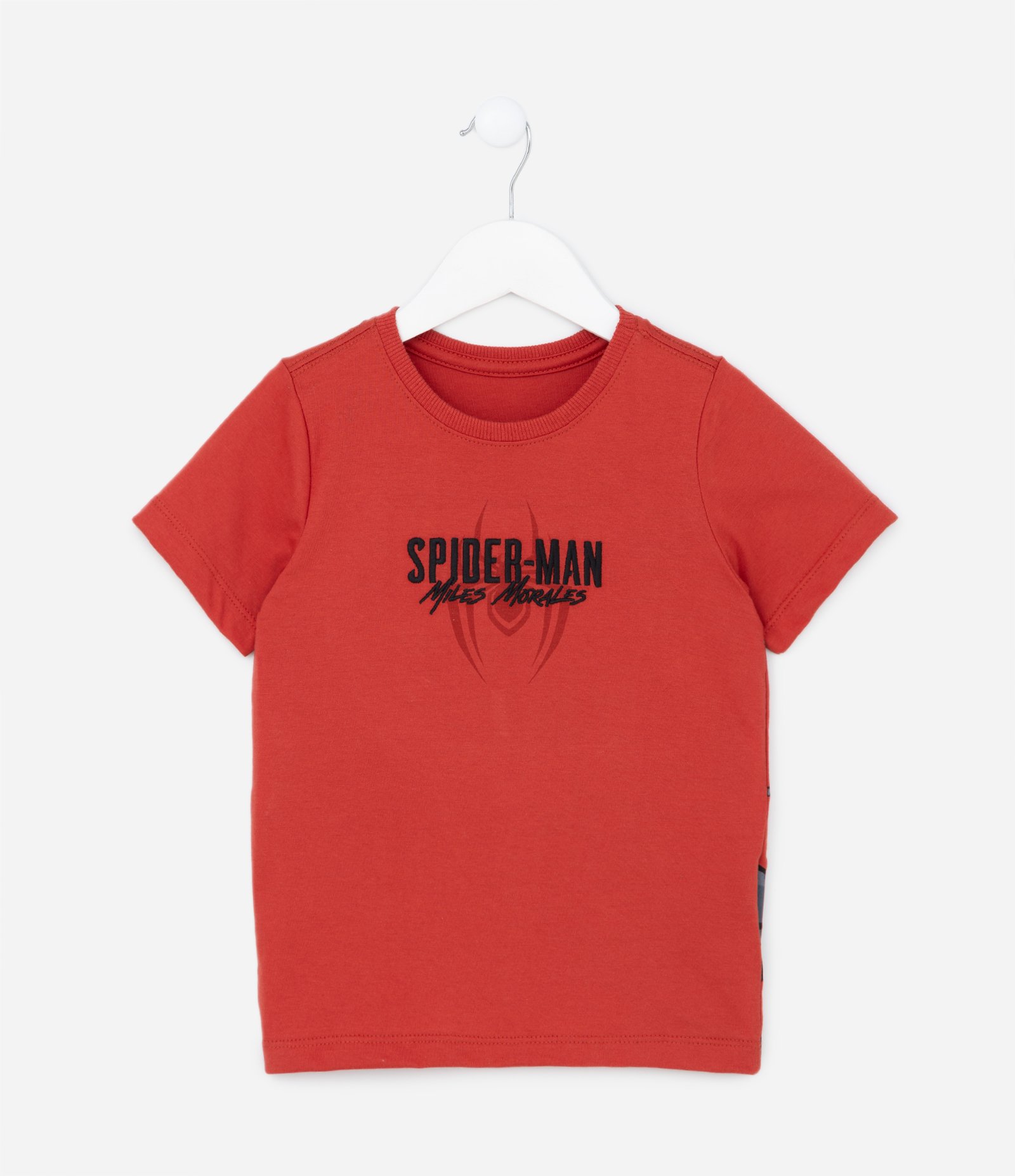 Camiseta Infantil com Estampa Homem Aranha Miles Morales - Tam 4 a 10 Anos Vermelho 1