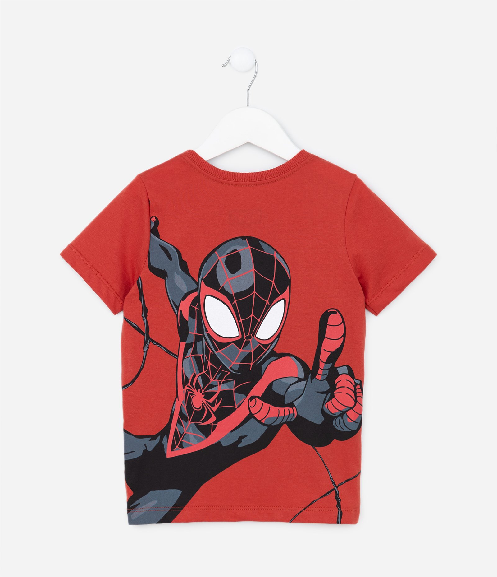 Camiseta Infantil com Estampa Homem Aranha Miles Morales - Tam 4 a 10 Anos Vermelho 2