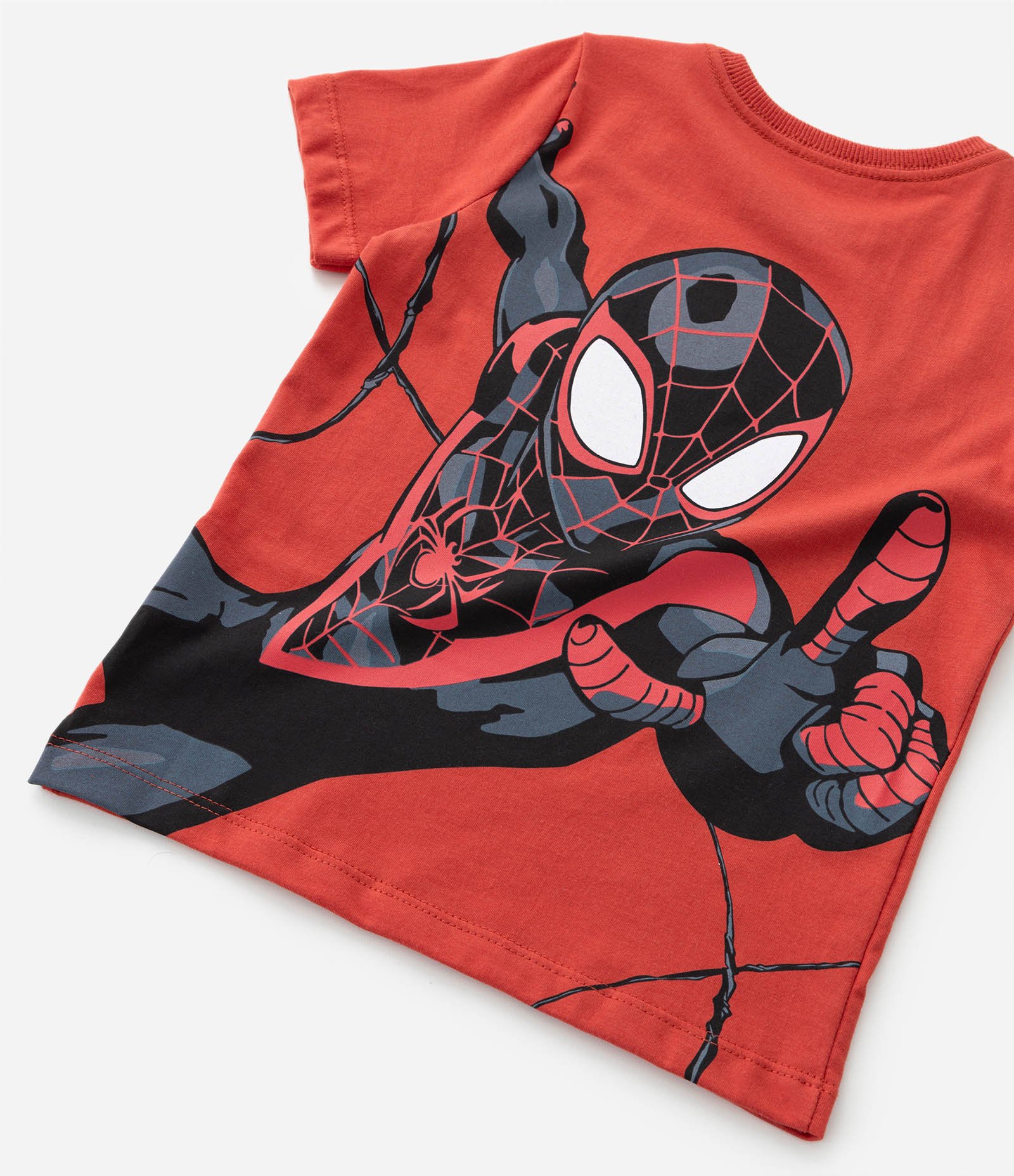 Camiseta Infantil com Estampa Homem Aranha Miles Morales - Tam 4 a 10 Anos Vermelho 4