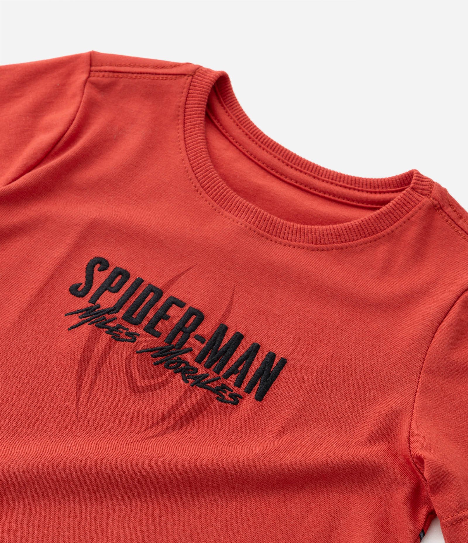 Camiseta Infantil com Estampa Homem Aranha Miles Morales - Tam 4 a 10 Anos Vermelho 5