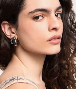 Kit 03 Brincos Argolas Médias Texturizadas