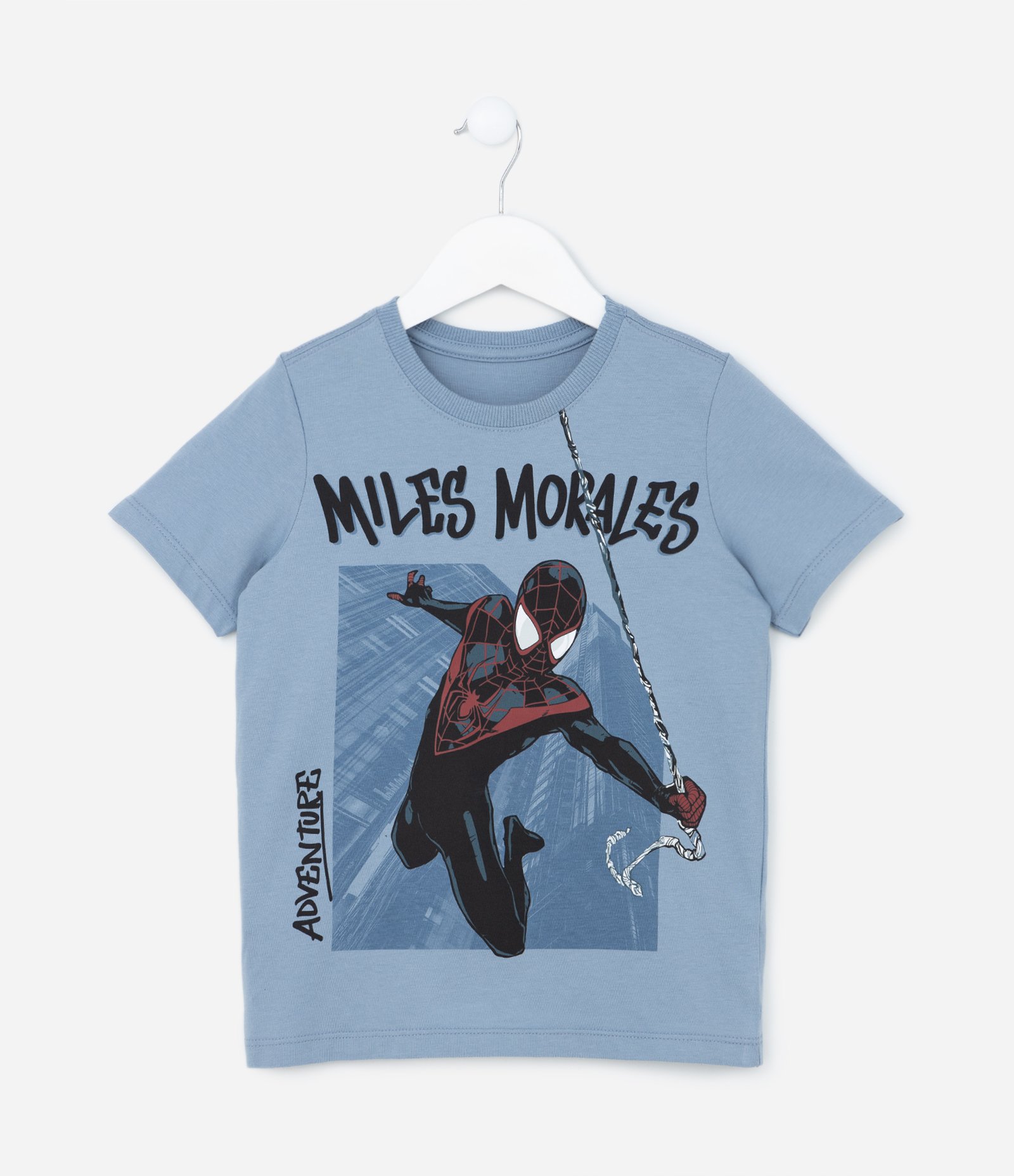 Camiseta Infantil com Estampa Homem Aranha Miles Morales - Tam 3 a 10 anos Azul 1