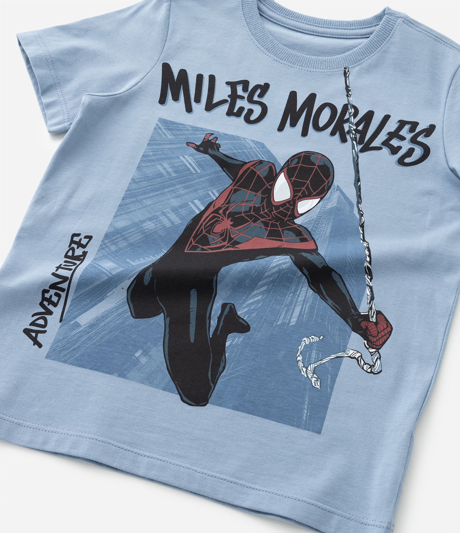 Camiseta Infantil com Estampa Homem Aranha Miles Morales - Tam 3 a 10 anos Azul 6