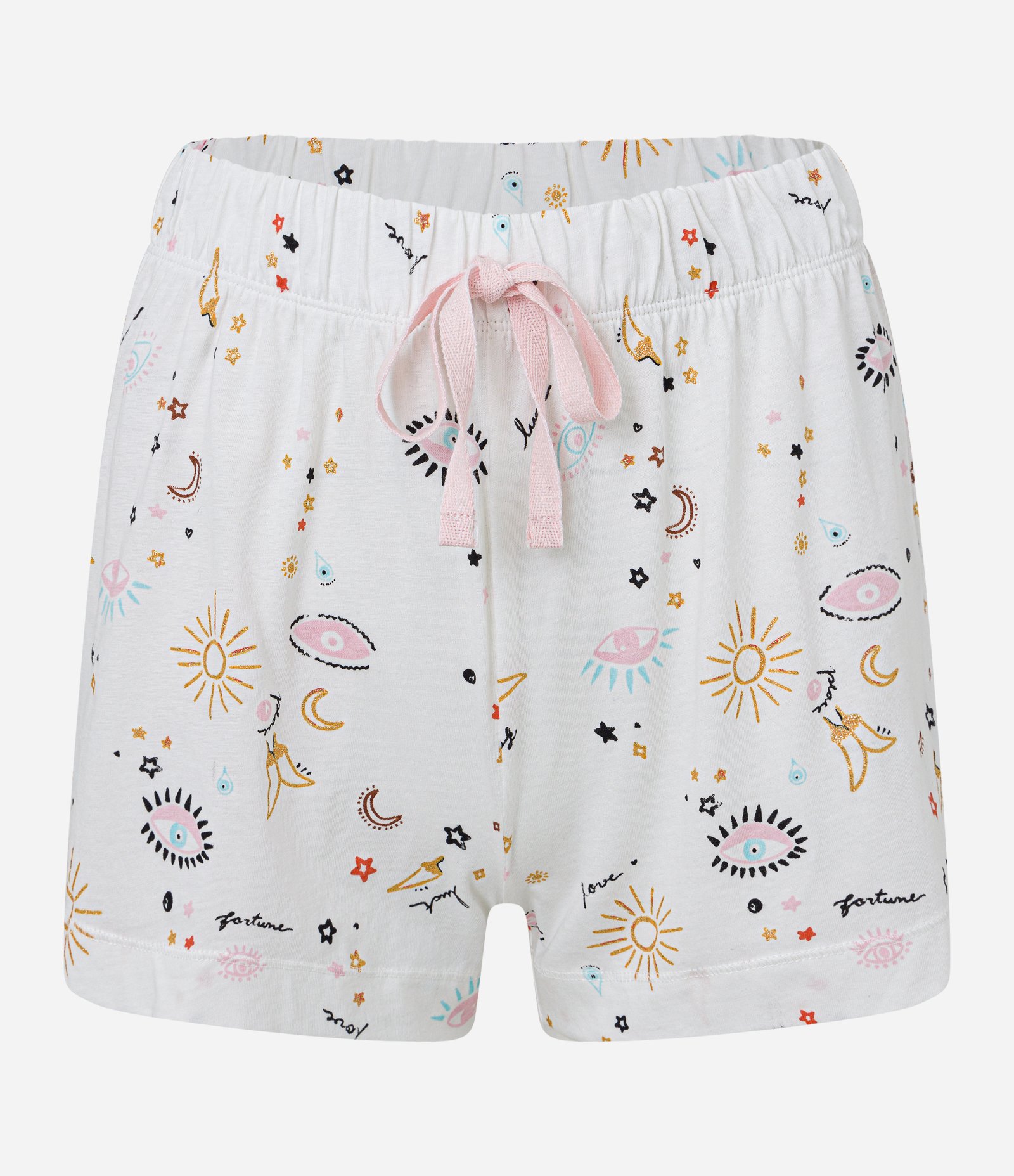 Pijama Short Doll Curto em Algodão com Estampa Olho Grego Branco Neve 8