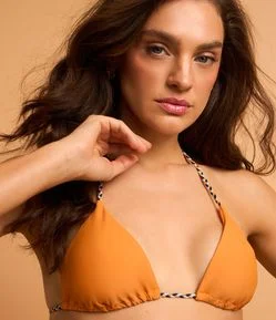 Biquíni Top Cortininha em Microfibra com Alcinhas Trançadas