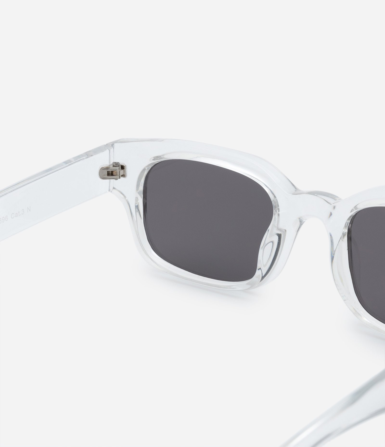 Óculos de Sol Quadrado Pequeno com Lentes Fumê Transparente 3