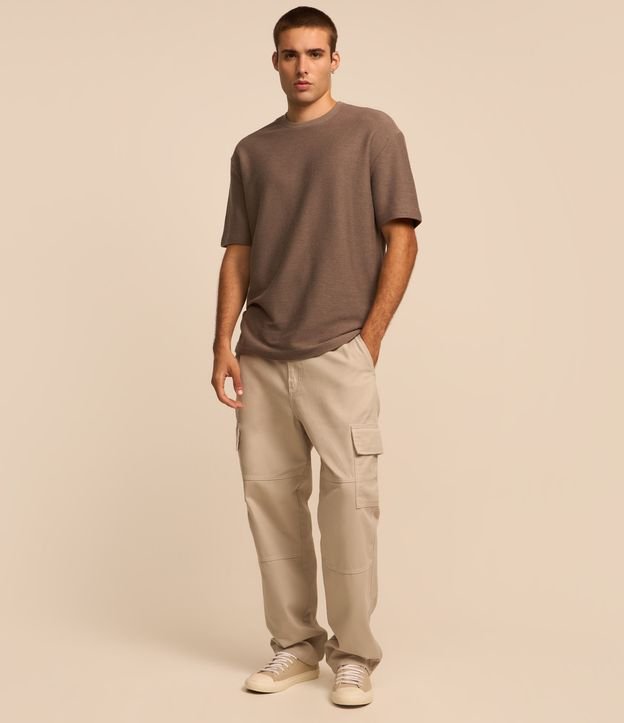 Camiseta Relaxed Soft com Gola Redonda