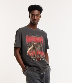 Camiseta Comfort em Algodão e Estampa NFL Browns