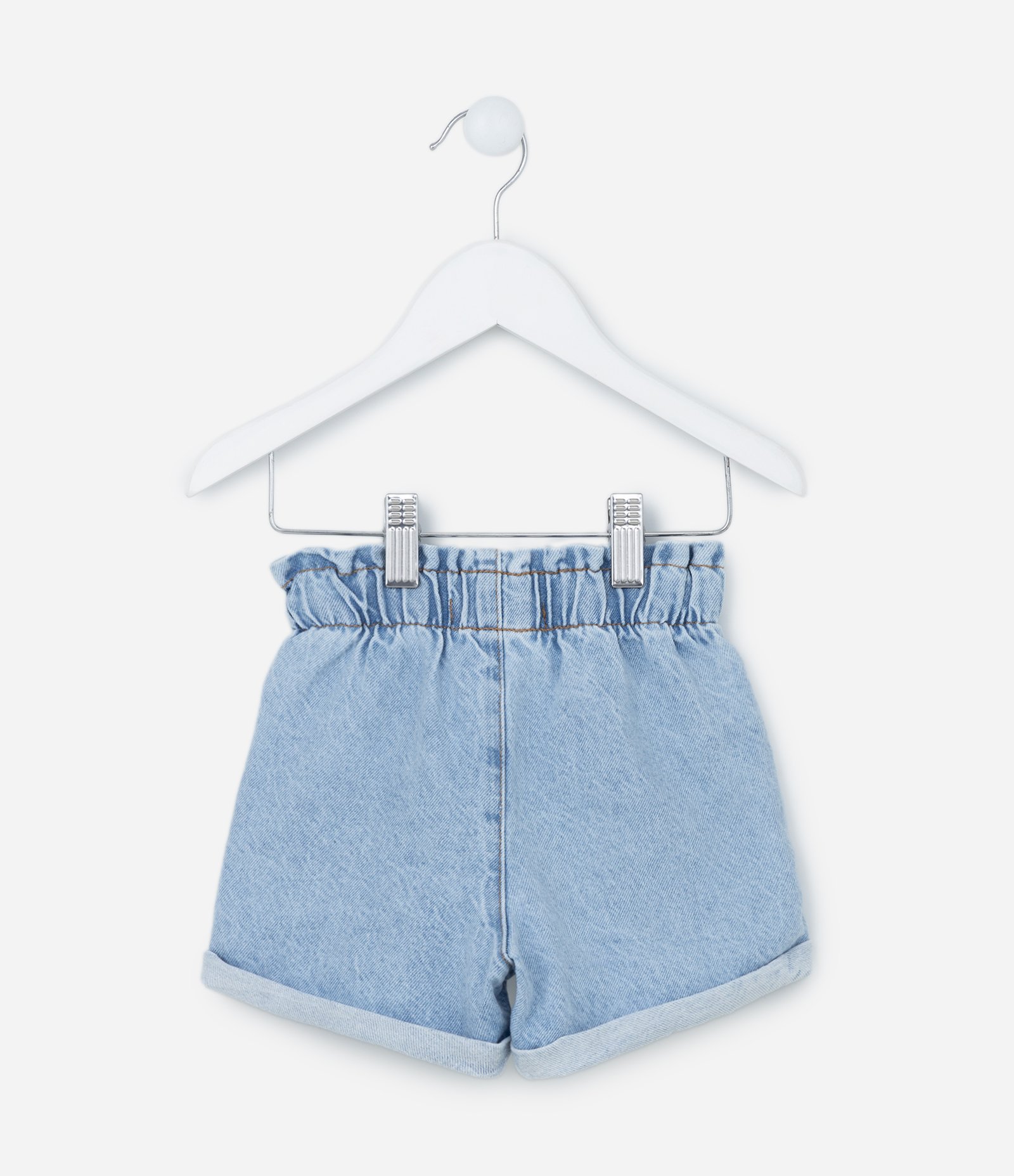 Short Infantil em Jeans com Amarração no Cós - Tam 1 a 5 Anos Azul 2
