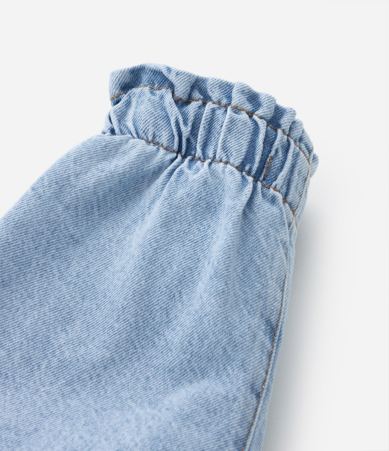Short Infantil em Jeans com Amarração no Cós - Tam 1 a 5 Anos Azul 3