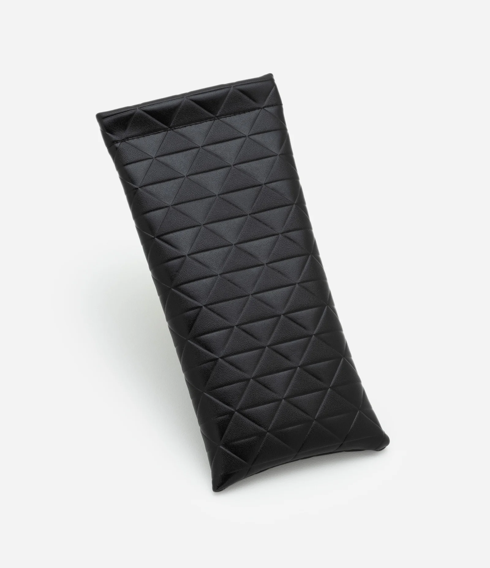 Estojo de Óculos Envelope em PU com Textura Preto 1