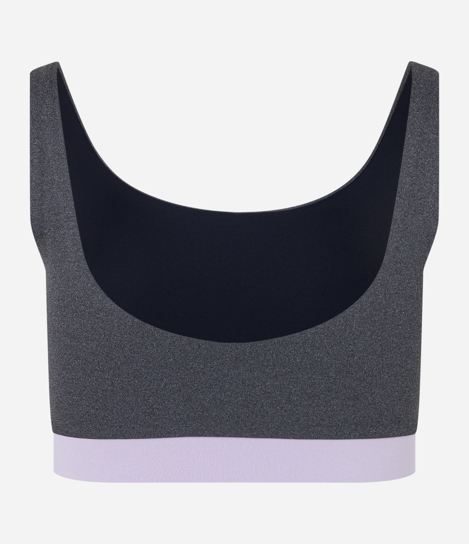 Top Esportivo em Poliamida com Decote Costas e Barra Contrastante Cinza 6