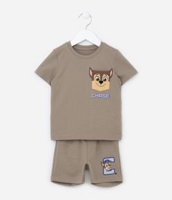 Conjunto Comfort Infantil Estampa Chase Patrulha Canina - Tam 2 a 5 anos