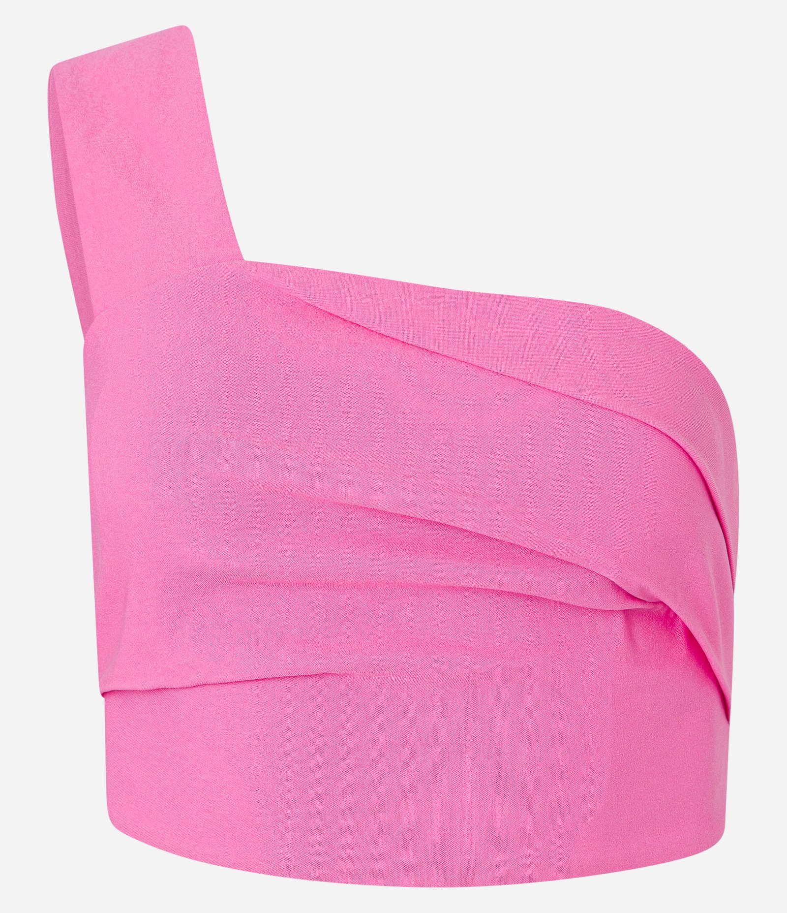 Blusa Ombro Só em Bengaline com Pregas Rosa 5