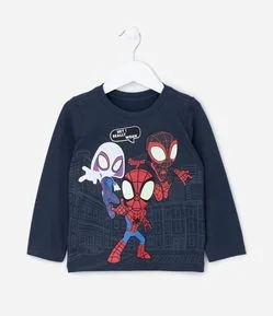 Camiseta Infantil em Algodão Estampa Spidey - Tam 1 a 5 anos