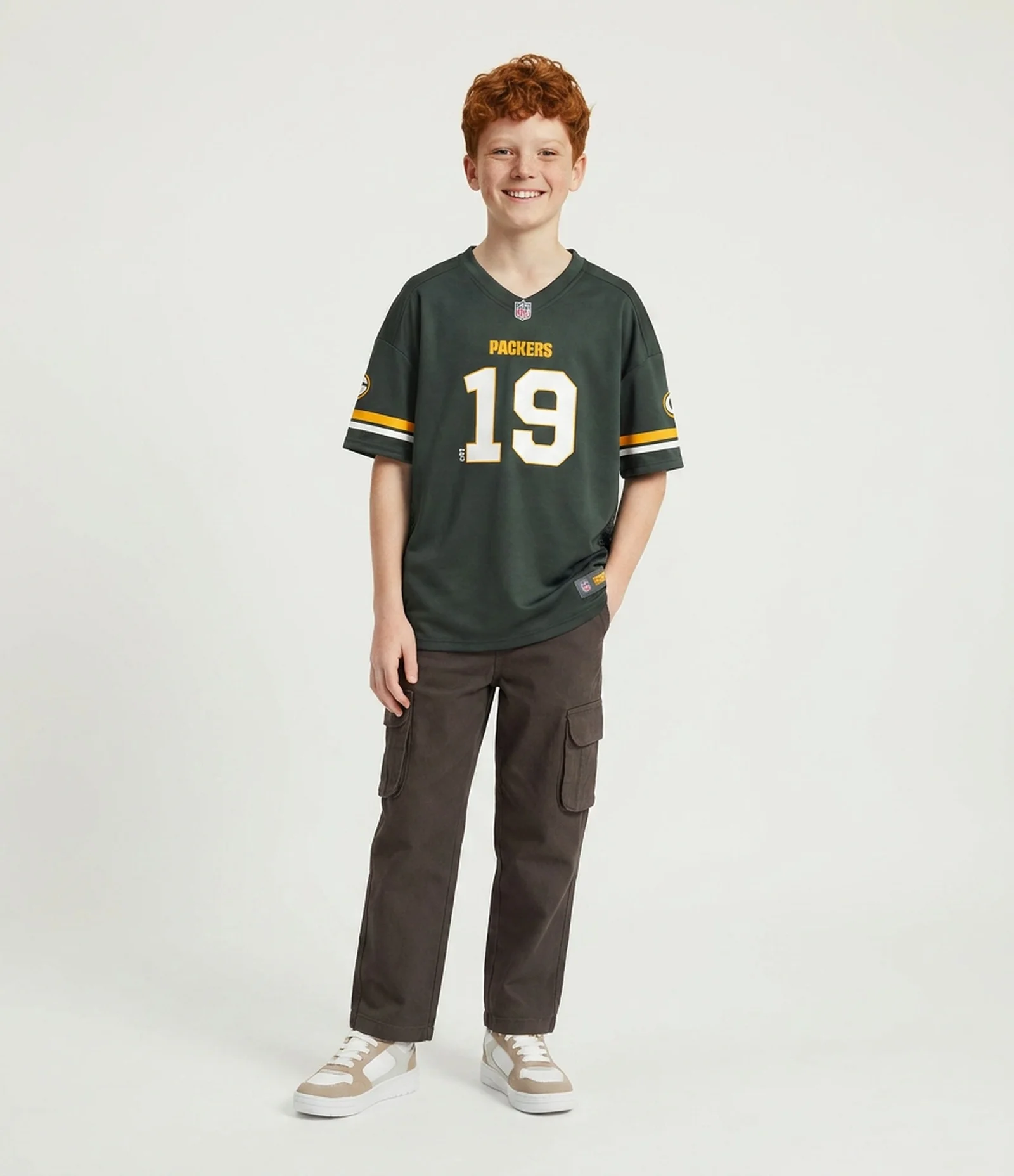 Camiseta Infantil NFL Packers com Tecnologia Dry - Tam 5 a 14 Anos Verde 1
