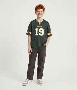 Camiseta Infantil NFL Packers com Tecnologia Dry - Tam 5 a 14 Anos