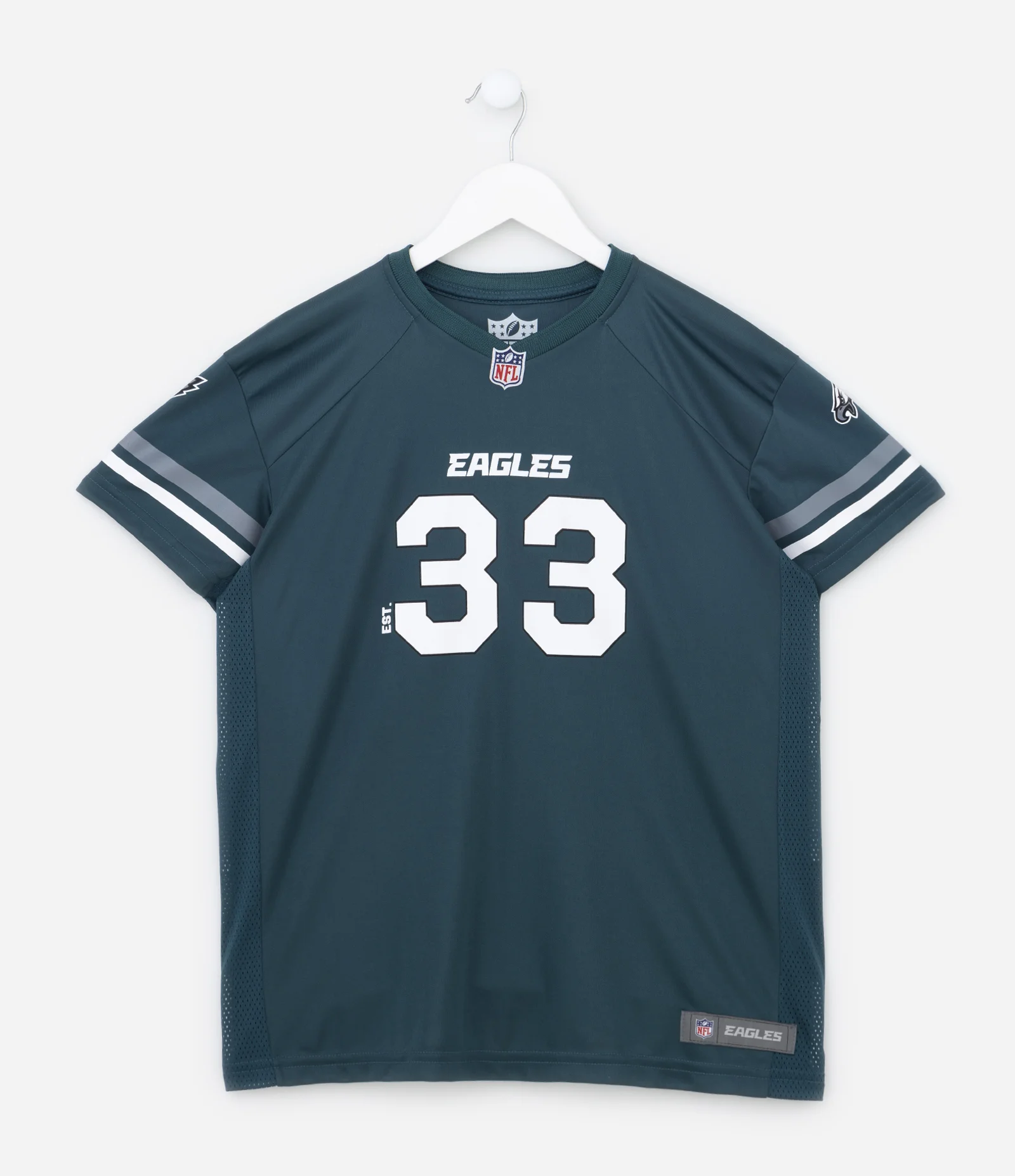 Camiseta Infantil com Estampa NFL Eagles 33 - Tam 5 a 14 Anos Verde 1