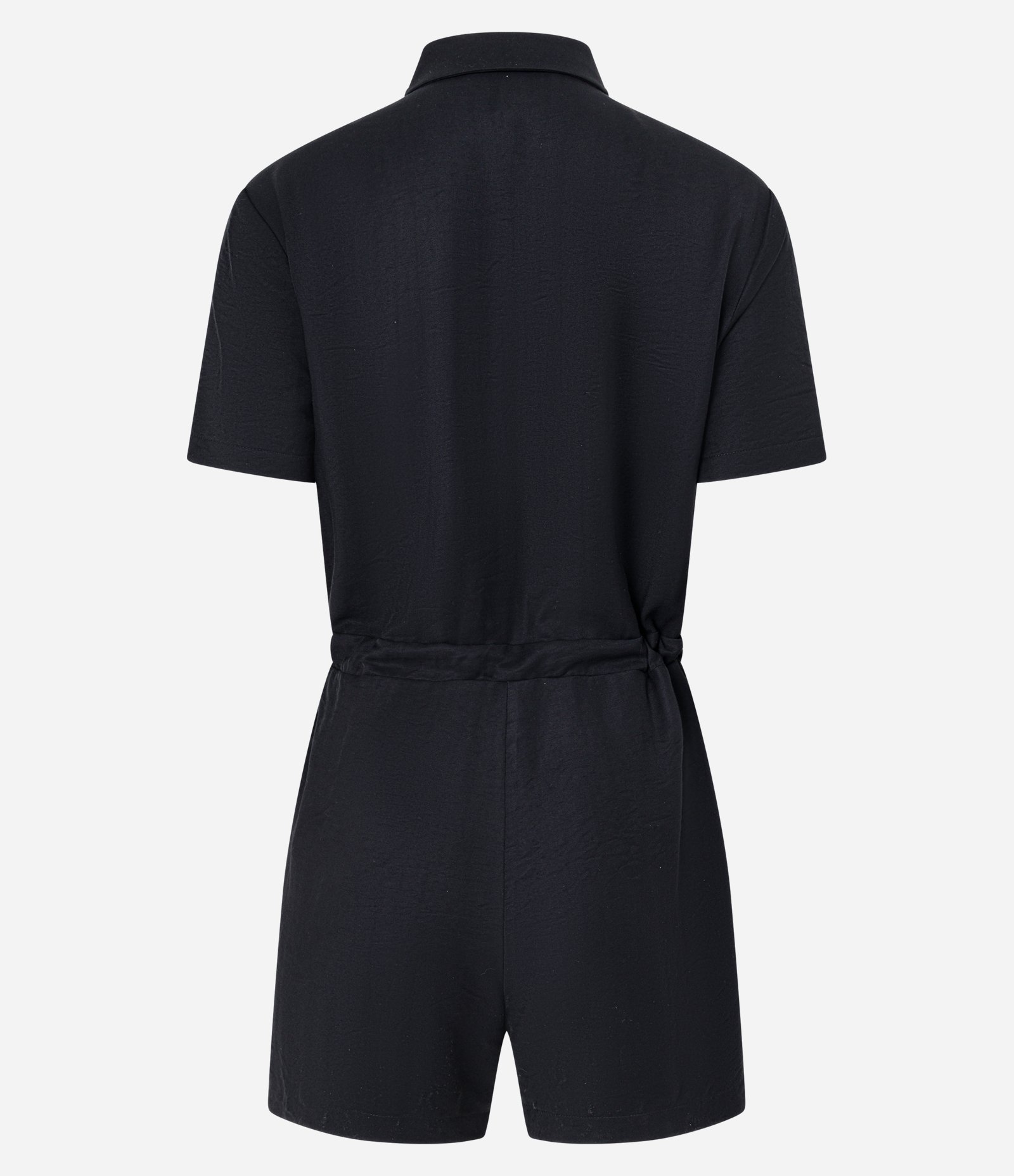 Macaquinho em Viscose com Elástico nas Costas e Bolso Frontal Preto 5