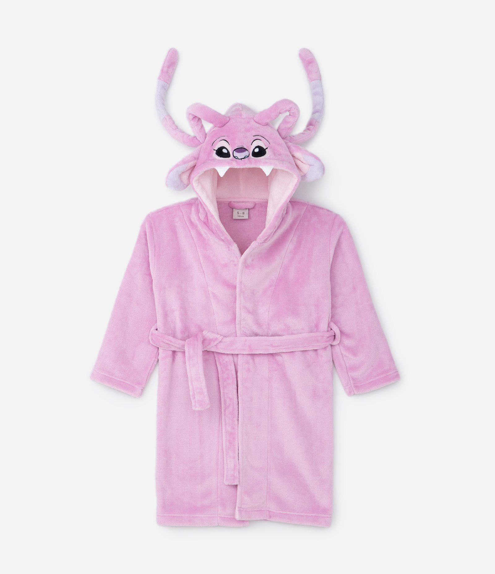 Roupão Infantil em Fleece com Capuz e Estampa Angel - Tam 5 a 16 Anos Rosa 1