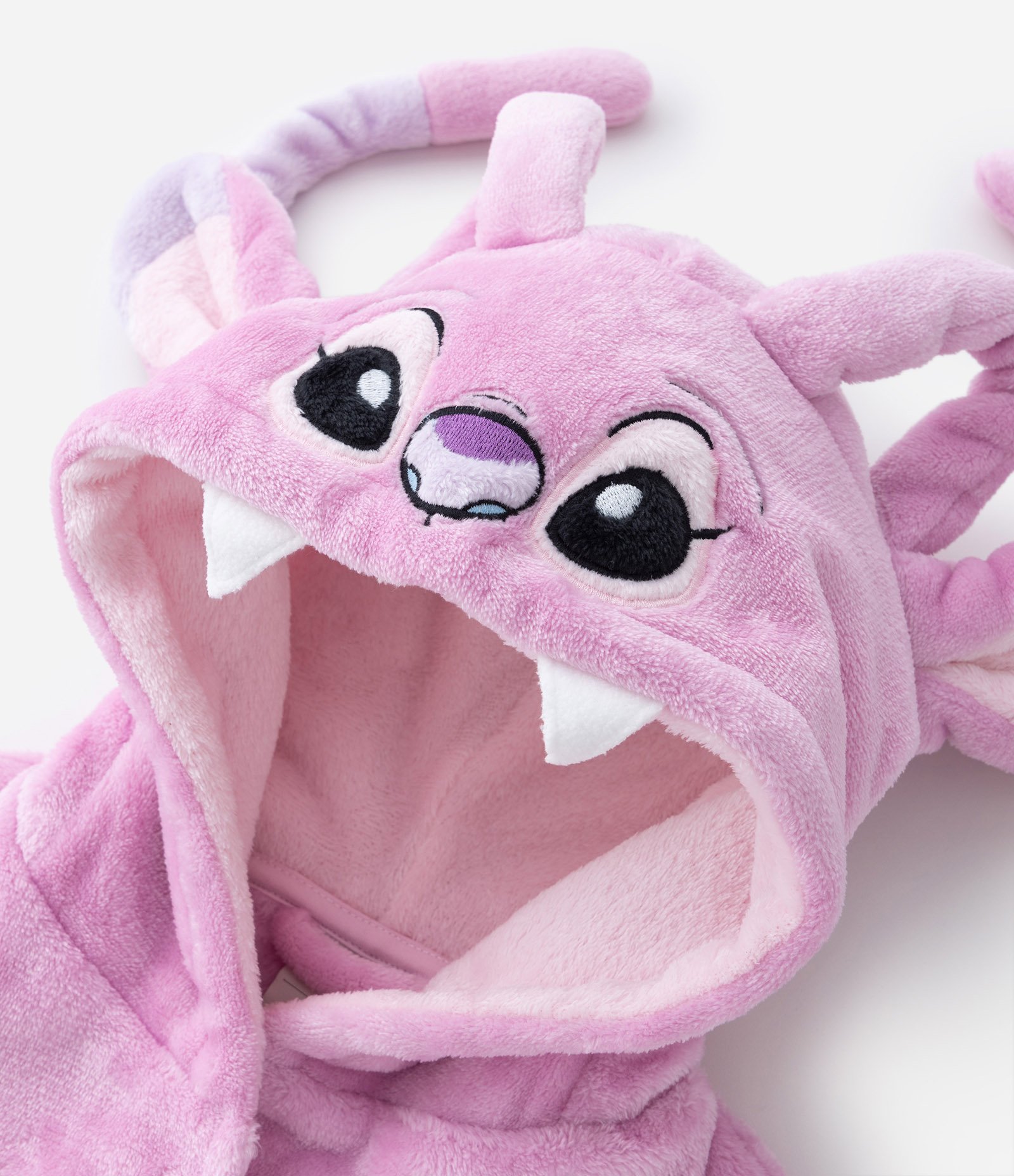 Roupão Infantil em Fleece com Capuz e Estampa Angel - Tam 5 a 16 Anos Rosa 4