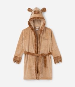 Roupão Infantil Quentinho com Bordado de Capivara - Tam 3 a 12 Anos