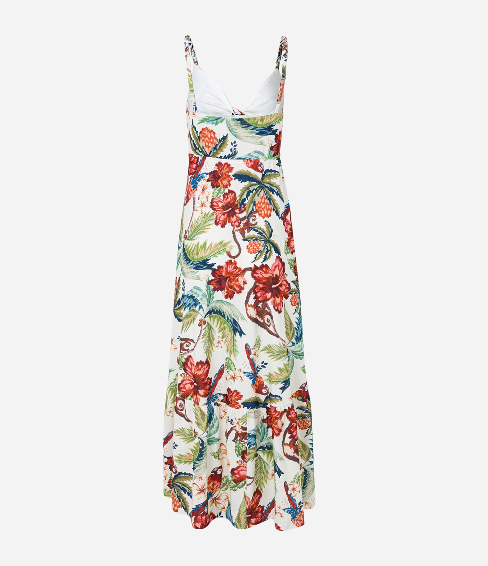 Vestido New Midi em Algodão com Alça Trançada e Estampa Floral Multicores 6