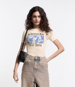Blusa T-shirt em Algodão com Estampa Bad Decisions