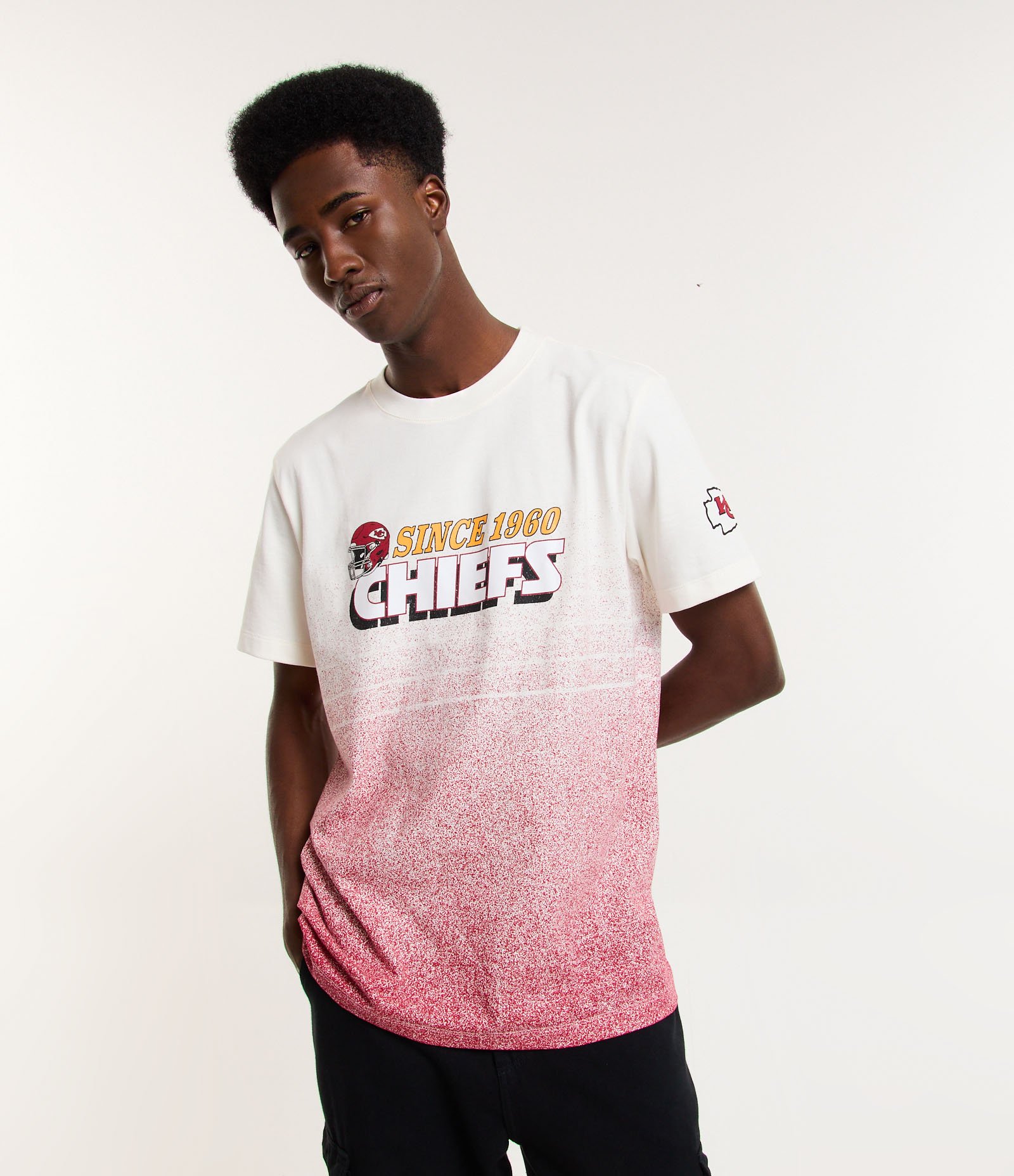 Camiseta Comfort em Algodão com Estampa NFL Chiefs Branco 1