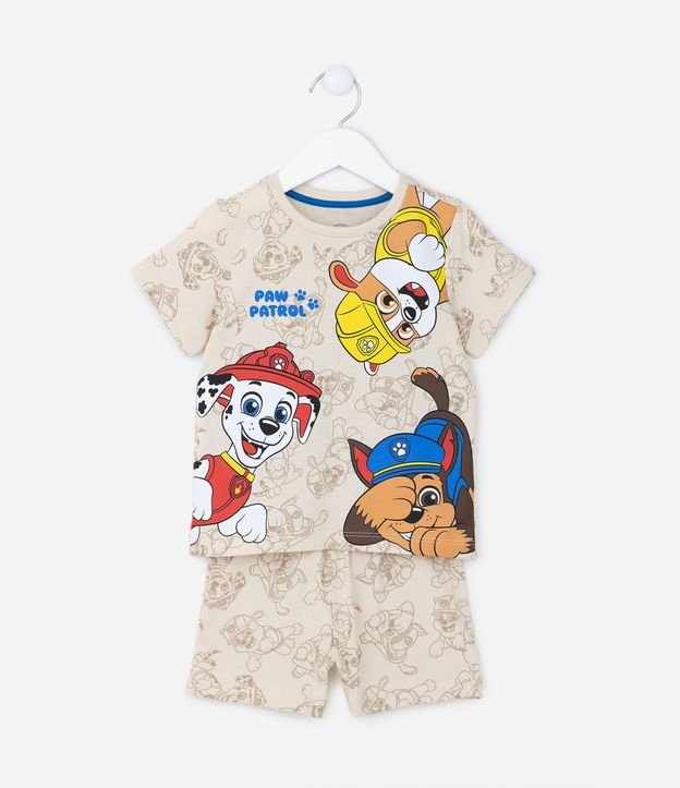 Pijama Curto Infantil com Estampa Patrulha Canina - Tam 2 a 4 Anos