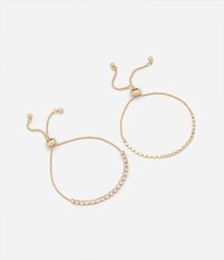 Kit 02 Pulseiras Ajustáveis com Detalhes