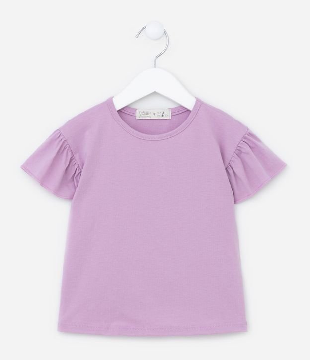 Blusa Infantil com Babadinho na Manga - Tam 1 A 5 anos