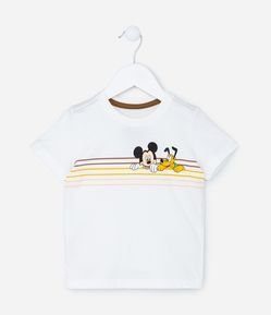 Camiseta Infantil com Estampa Mickey e Pluto - Tam 2 a 5 anos