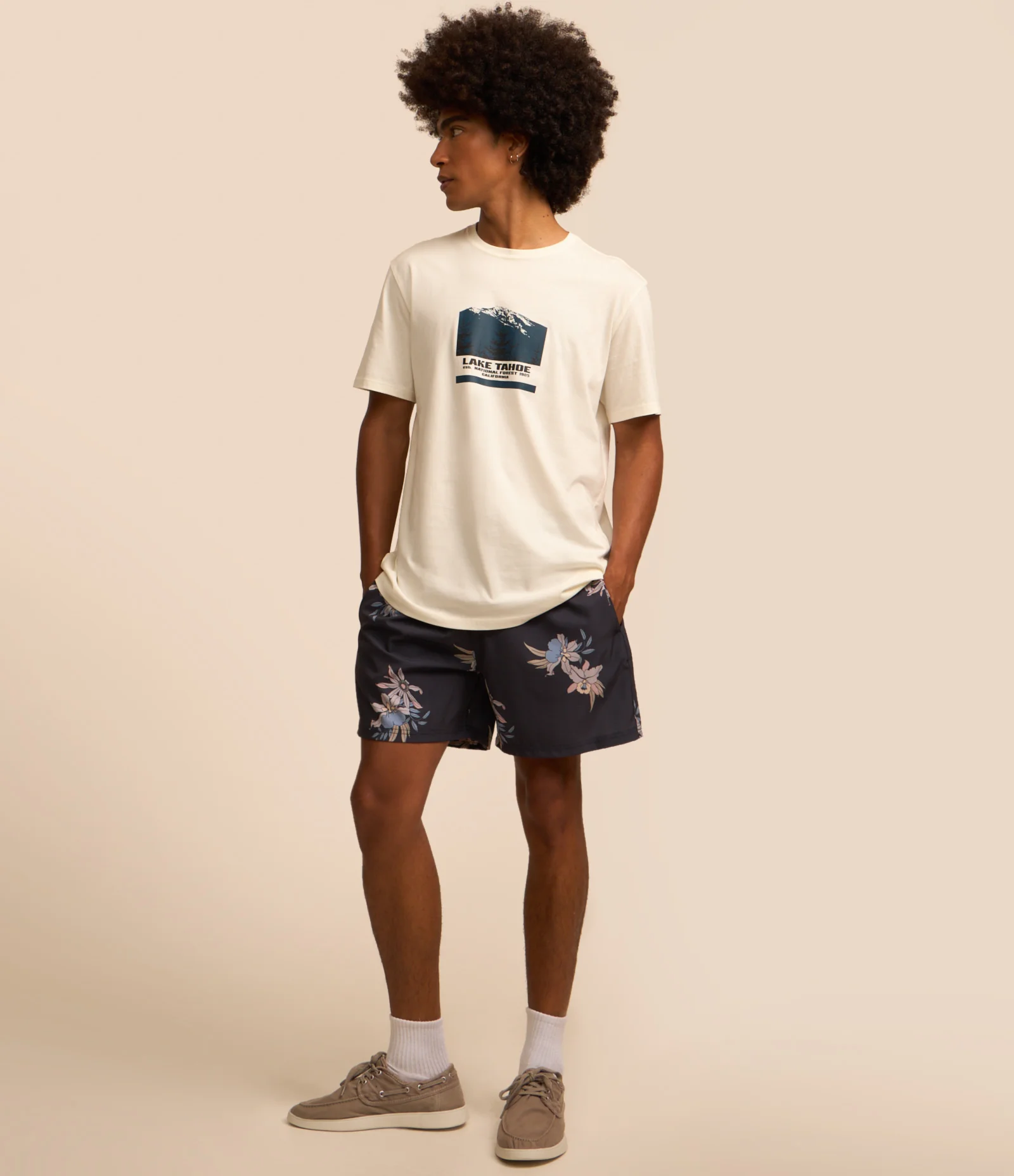 Camiseta Comfort em Algodão Peruano com Estampa Lake Tahoe Branco 2