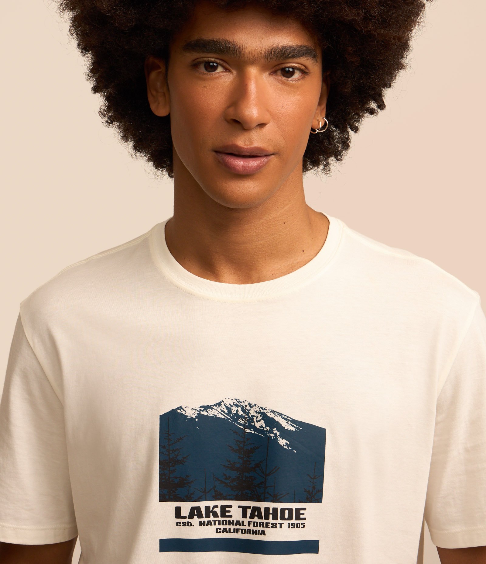 Camiseta Comfort em Algodão Peruano com Estampa Lake Tahoe Branco 3