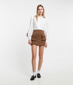 Mini Saia com Bolsos Cargo