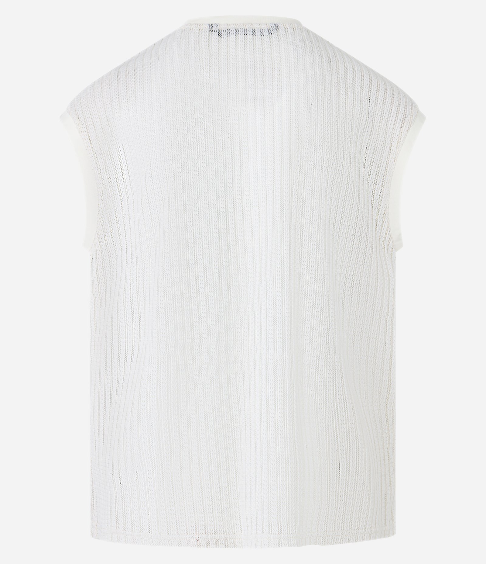 Regata Boxy com Textura Contrastante e Gola Redonda Branco 7