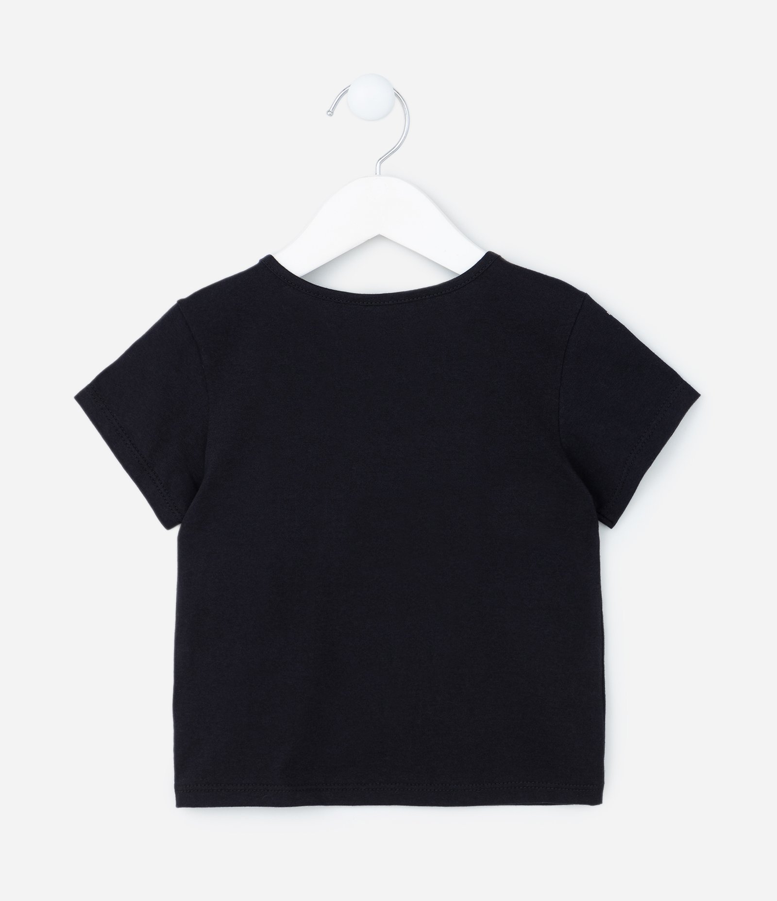 Blusa Infantil com Estampa Esqueleto com Coração Fofinho - Tam 1 a 5 Anos Preto 2