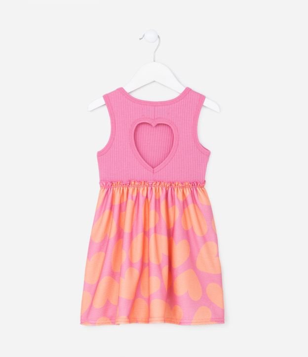 Vestido Infantil com Recorte Vazado nas Costas - Tam 1 a 5 Anos
