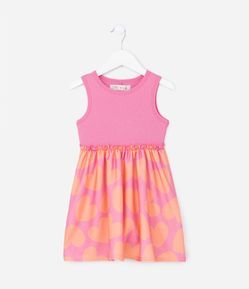 Vestido Infantil com Recorte Vazado nas Costas - Tam 1 a 5 Anos