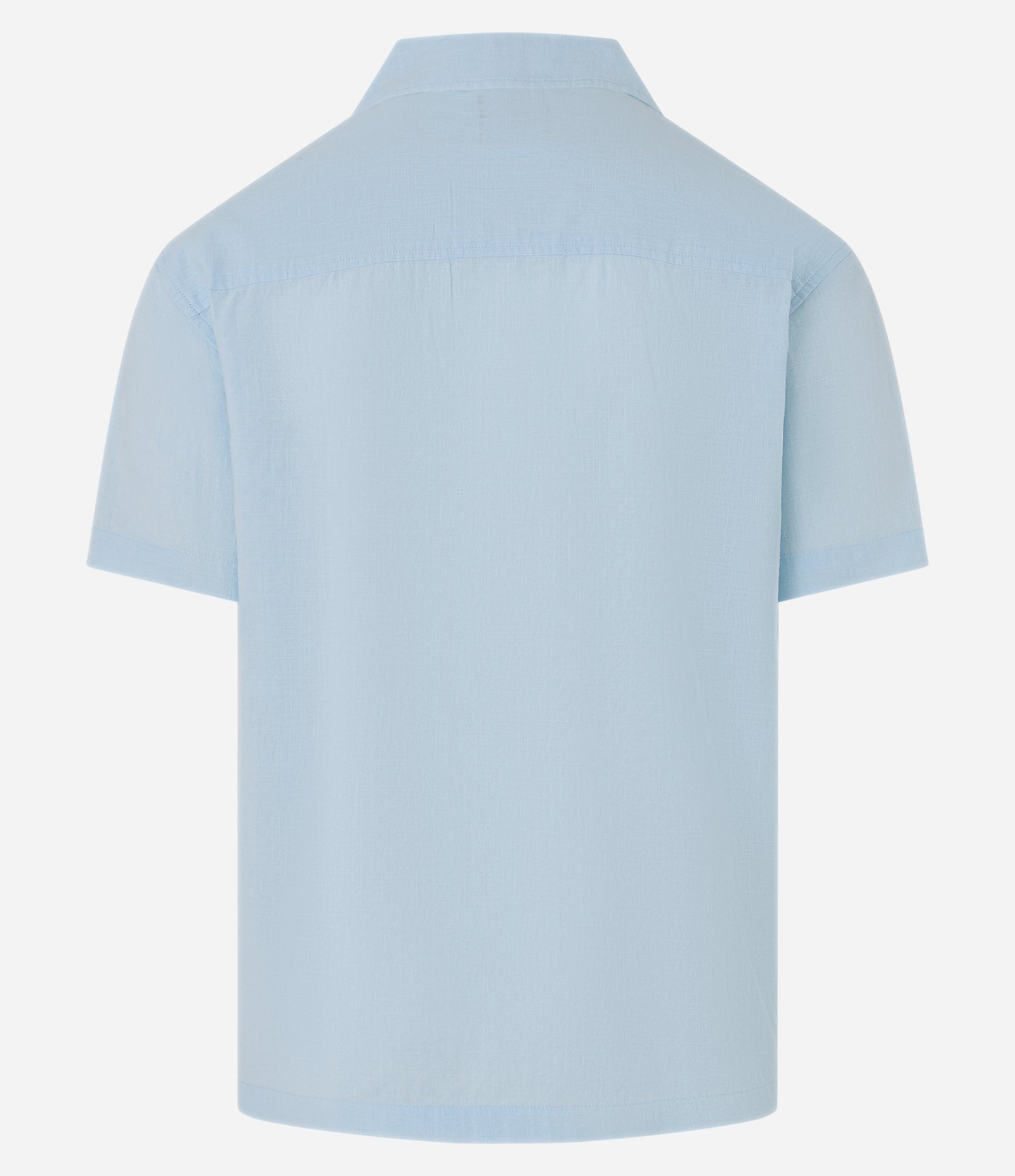 Camisa Relaxed em Tricoline com Textura Bowling Azul 7