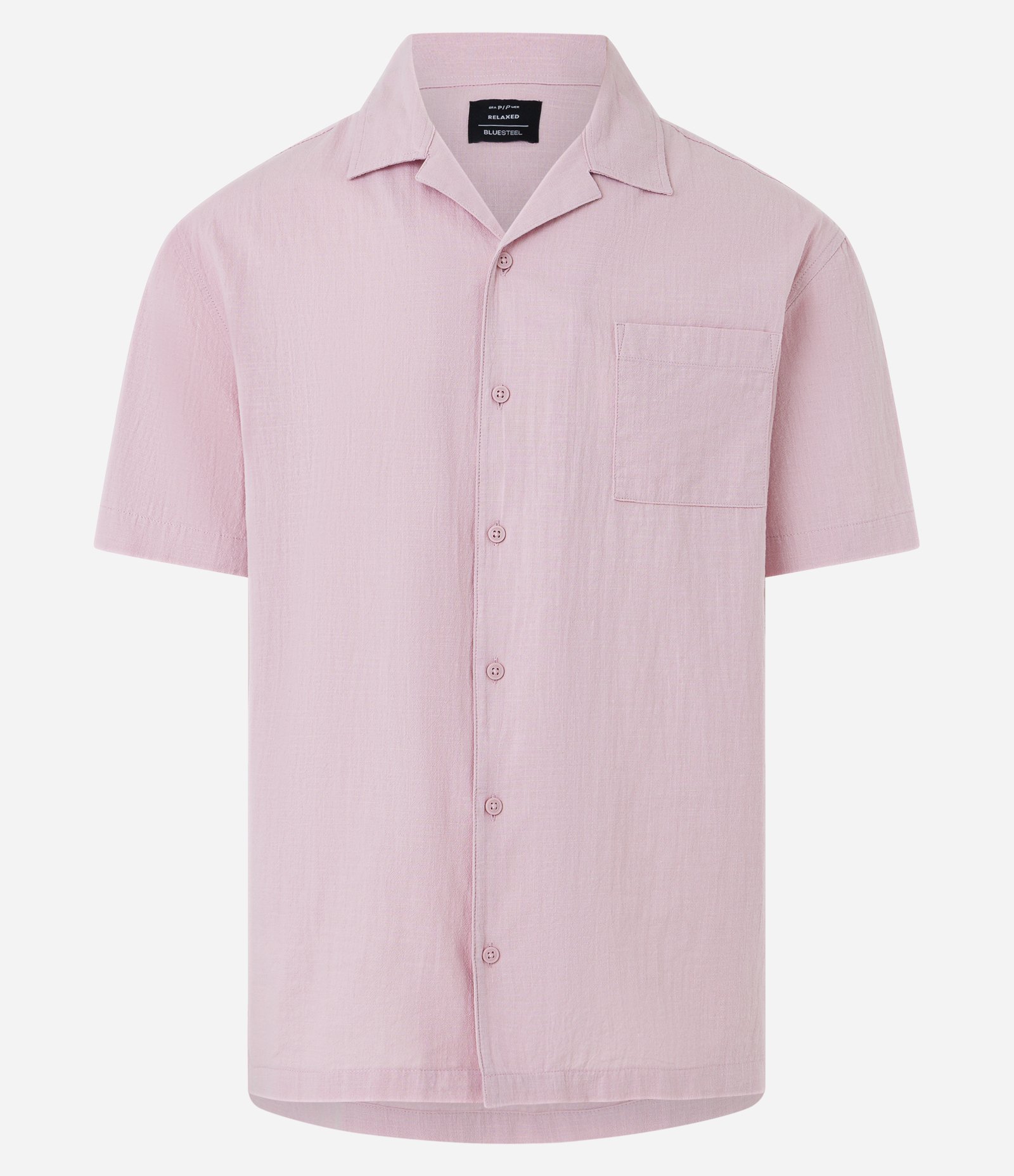 Camisa Relaxed em Tricoline com Textura Bowling Rosa 6